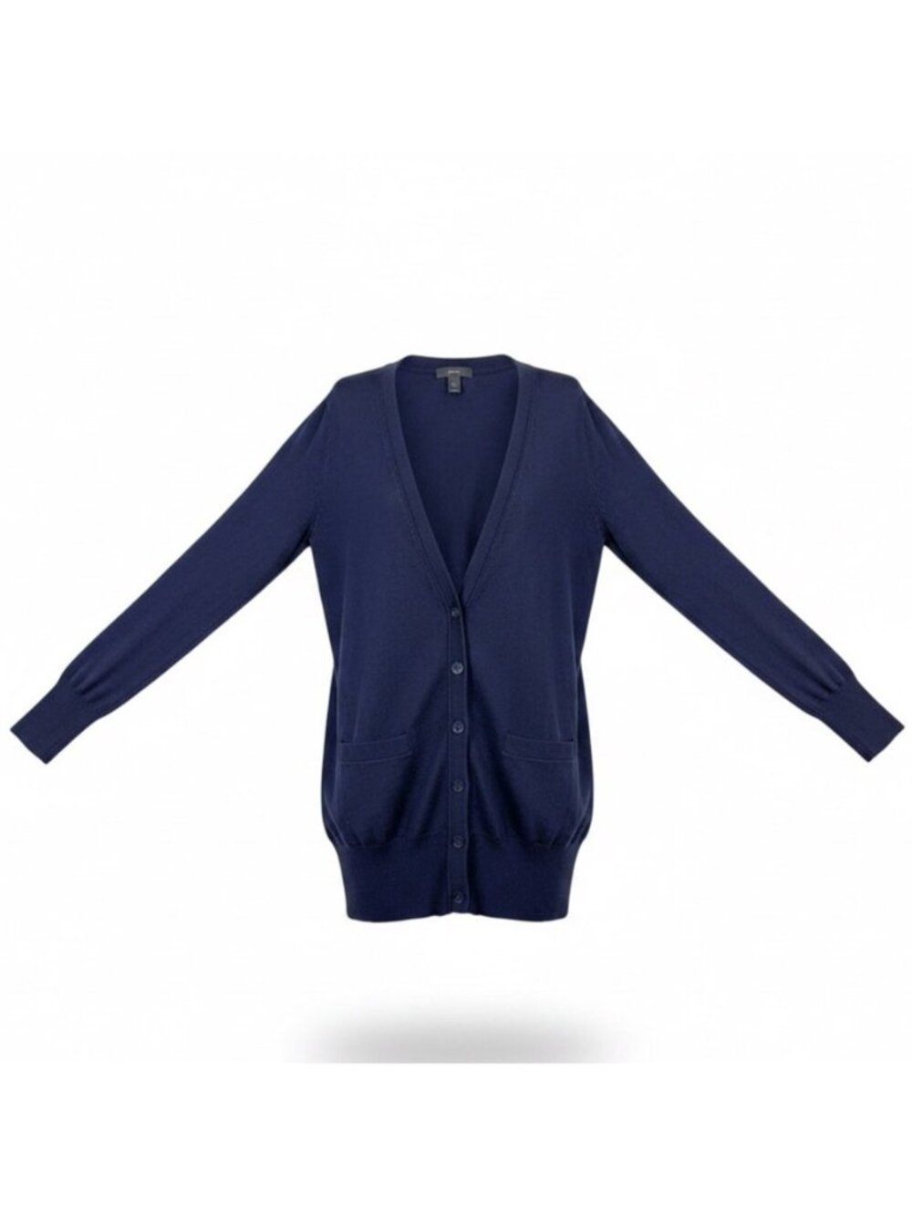 J. Crew Womens Navy Cardigan Sweater Button Up Lightweight Pocketed Size S